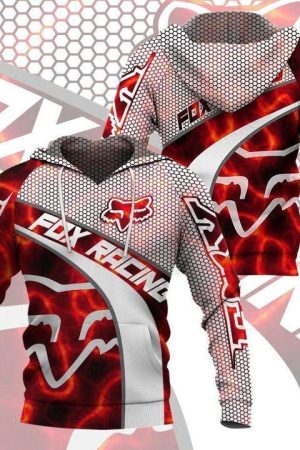 Fox Racing Red Hoodie Genxprint