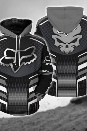 Fox Racing Skull Hoodie Genxprint