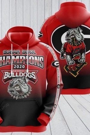 Georgia Bulldogs Champions Sugar Bowl 2020 Hoodie Zip Hoodie Genxprint