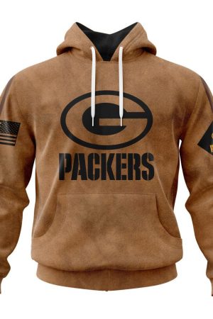 Green Bay Packers Basic Brown NFL 3D Hoodie Genxprint
