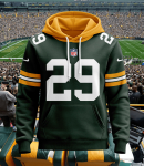 Green Bay Packers Custom Name And Number 3D Hoodie Style Genxprint