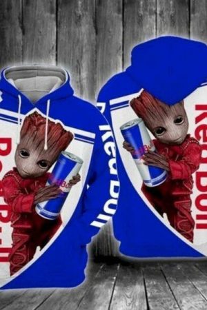 Groot Star Wars Red Bull 3d Hoodie Genxprint