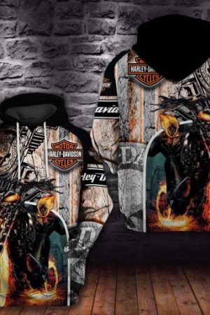 Harley Davidson Motocycle Hoodie Genxprint
