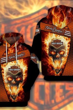 Harley Davidson Motocycle Hoodie Genxprint