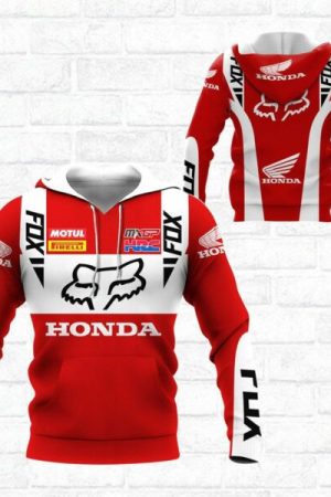 Honda X Fox Racing Fan Gift 3d Zip Hoodie Genxprint