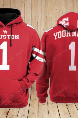 Houston Cougars football NCAA Custom 3D Hoodie PT Genxprint