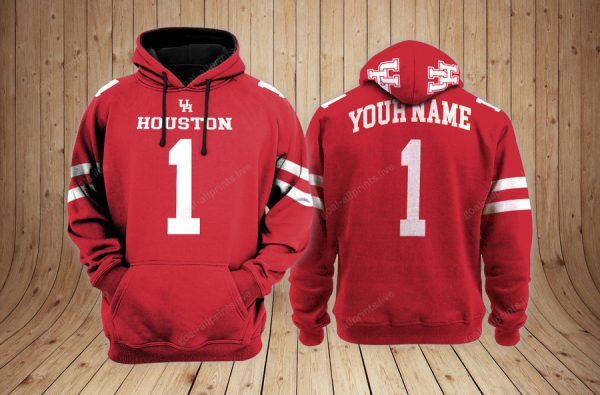 Houston Cougars football NCAA Custom 3D Hoodie PT Genxprint