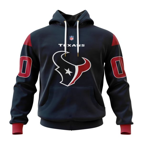 Houston Texans Custom Name and Number Hoodie Style Genxprint