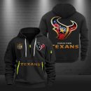 Houston Texans Golden Logo NFL Quarter Zip Hoodie Genxprint