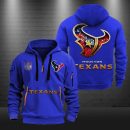 Houston Texans Golden Logo NFL Quarter Zip Hoodie Genxprint