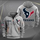 Houston Texans Logo NFL Quarter Zip Hoodie Style Genxprint