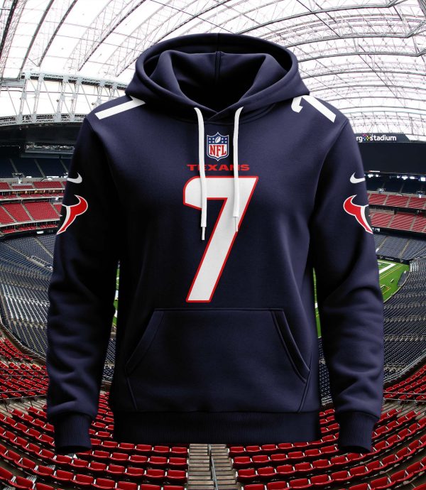 Houston Texans Personalized Name And Number NFL 3D Hoodie Style Genxprint - Image 2