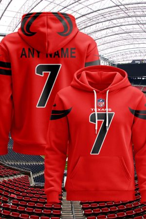 Houston Texans Personalized Name And Number NFL 3D Hoodie Style Genxprint