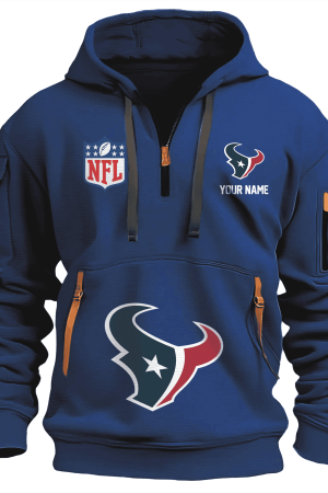 Houston Texans Premium NFL Quarter Zip Hoodie Genxprint