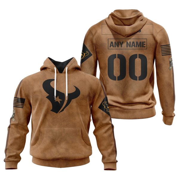 Houston Texans Salute To Service Club 3D printed Sweatshirt Hoodie Zipped Hoodie Genxprint
