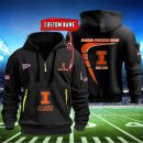 Illinois Fighting Illini Quarter Zip Hoodie Genxprint