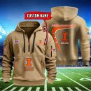 Illinois Fighting Illini Quarter Zip Hoodie Genxprint