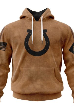 Indianapolis Colts Basic Brown NFL 3D Hoodie Genxprint