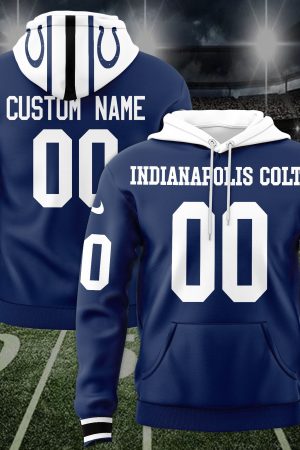 Indianapolis Colts Custom Name And Number 3D Hoodie Style Genxprint