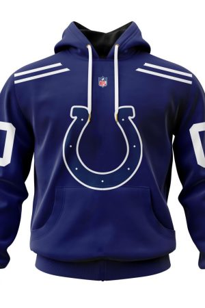 Indianapolis Colts Custom Name and Number Hoodie Genxprint