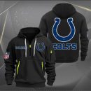 Indianapolis Colts Logo NFL Quarter Zip Hoodie Style Genxprint