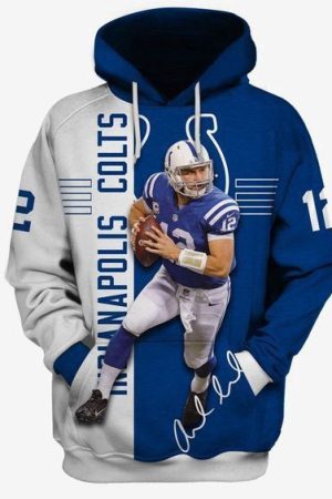 Indianapolis Colts Ncaa Football Andrew Luck Hoodie Genxprint