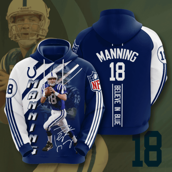 Indianapolis Colts Peyton Manning Hoodie Genxprint