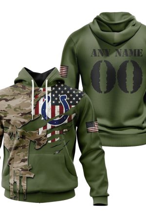 Indianapolis Colts Special Camo Design 3D printed Sweatshirt Hoodie Zipped Hoodie Genxprint