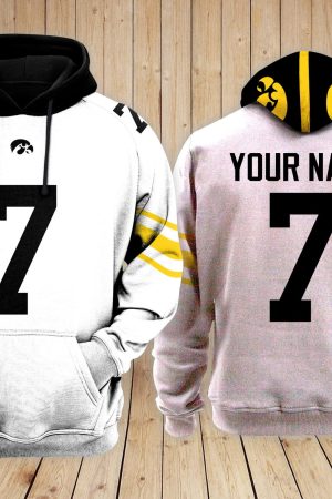 Iowa Hawkeyes football NCAA Custom 3D Hoodie PT Genxprint