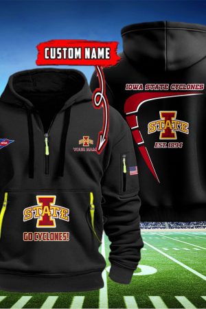Iowa State Cyclones Quarter Zip Hoodie Genxprint