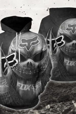 Jack Skellington Hold Fox Racing Hoodie Genxprint
