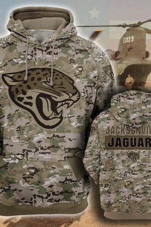 Jacksonville Jaguars Camouflage Pattern Hoodie Genxprint