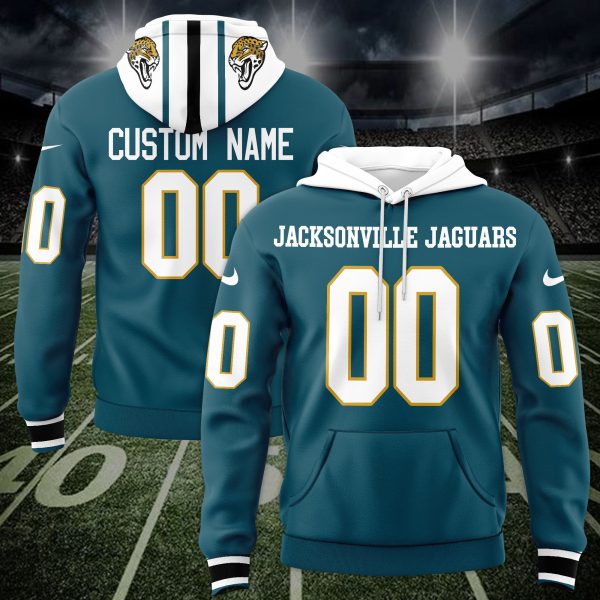 Jacksonville Jaguars Custom Name And Number 3D Hoodie Style Genxprint