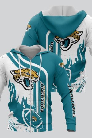 Jacksonville Jaguars Football Personalized 3D printed Sweatshirt Hoodie Zipped Hoodie Genxprint