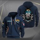Jacksonville Jaguars Football Player Skull Quarter Zip Hoodie Genxprint