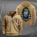 Jacksonville Jaguars Football Player Skull Quarter Zip Hoodie Genxprint