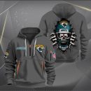 Jacksonville Jaguars Football Player Skull Quarter Zip Hoodie Genxprint