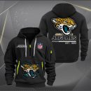 Jacksonville Jaguars Golden Logo NFL Quarter Zip Hoodie Genxprint
