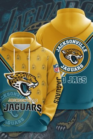 Jacksonville Jaguars Logo NFL Football Team Hoodie Genxprint