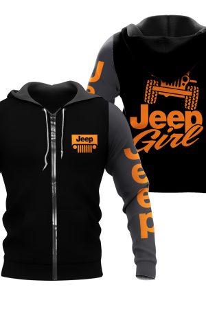 Jeep Girl Hoodie Zip Hoodie Genxprint