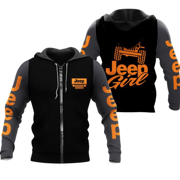 Jeep Girl Hoodie Zip Hoodie Genxprint