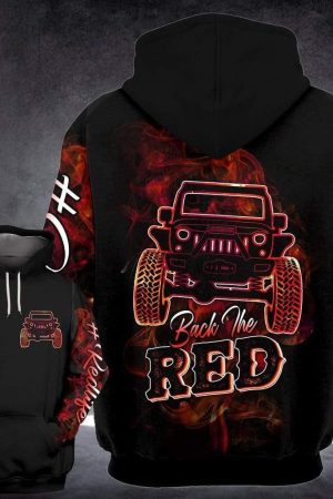 Jeep Love Gift Jeep Back The Red Ver23 All Over Print Hoodie Zip Hoodie Genxprint