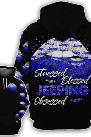 Jeep Love Gift Jeep Jeeping Obsessed Lips All Over Print Hoodie Zip Hoodie Genxprint