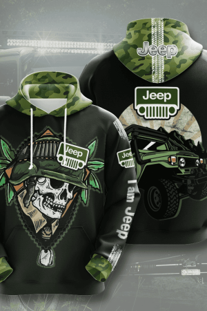 Jeep Skull Hoodie Zip Hoodie Genxprint