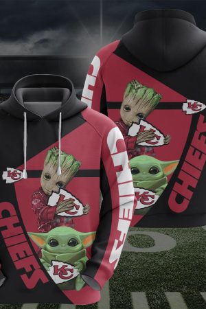 Kansas Chiefs Groot Baby Yoda Hoodie Genxprint