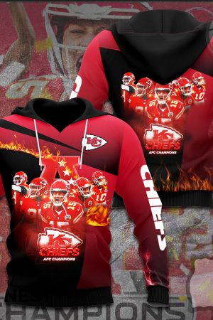 Kansas City Chiefs AFC Champion V3 NFL Football Team Hoodie Genxprint