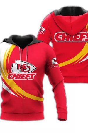 Kansas City Chiefs Basic V7 NFL Football Team Hoodie Genxprint