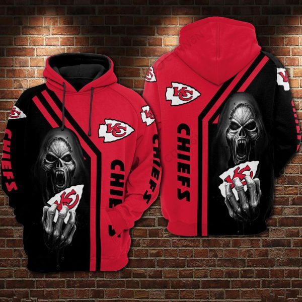 Kansas City Chiefs Death NFL Football Team Hoodie Genxprint