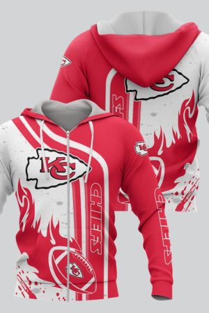 Kansas City Chiefs Football Personalized 3D printed Sweatshirt Hoodie Zipped Hoodie Genxprint