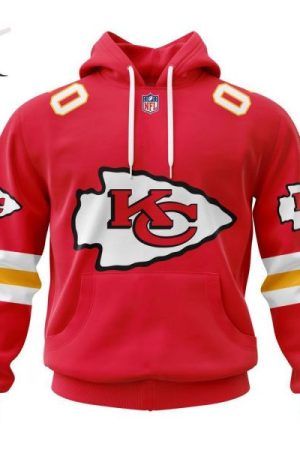 Kansas City Chiefs Personalized Name And Number NFL 3D Hoodie Style Genxprint